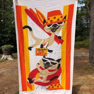 Vintage Cat Napping Towel